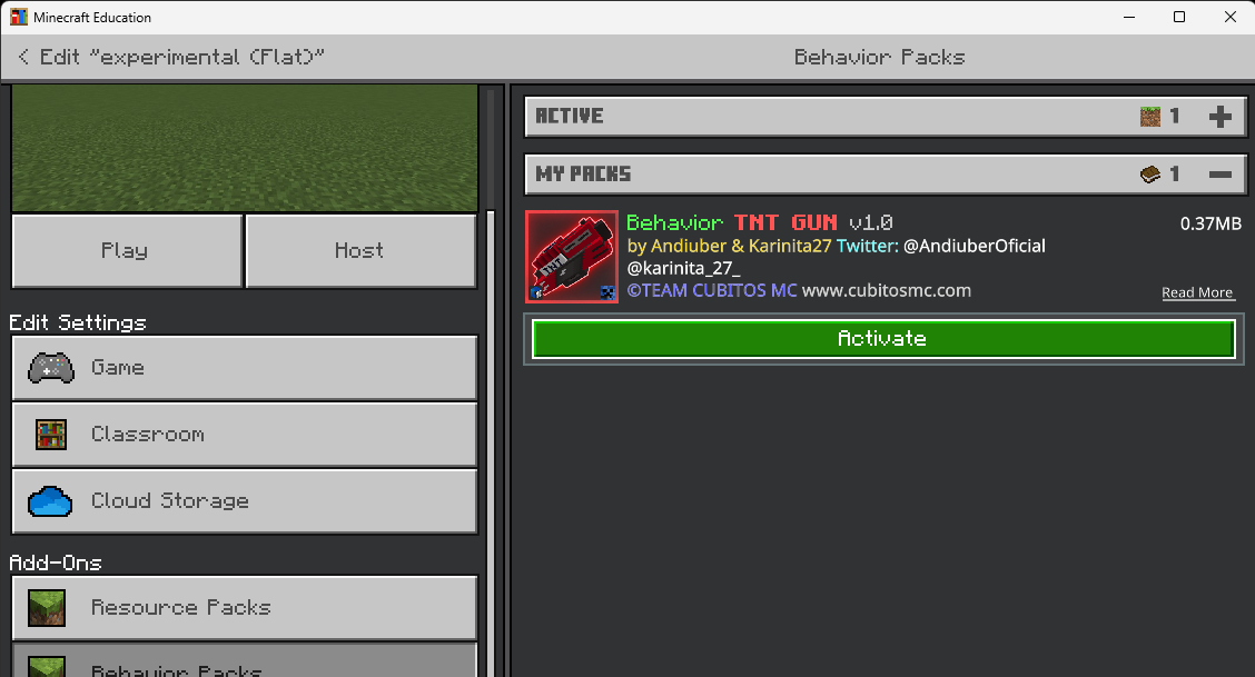 MCedu activate behavior click image