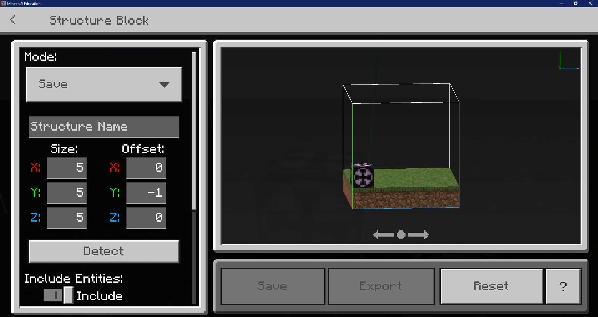 Right-click Structure Block
